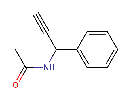 Molecular Structure of 123772-66-7 (Acetamide, N-(1-phenyl-2-propynyl)-)