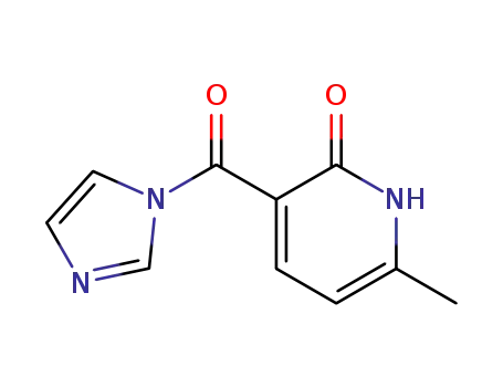 Molecular Structure of 88252-29-3 (1H-Imidazole, 1-[(1,2-dihydro-6-methyl-2-oxo-3-pyridinyl)carbonyl]-)