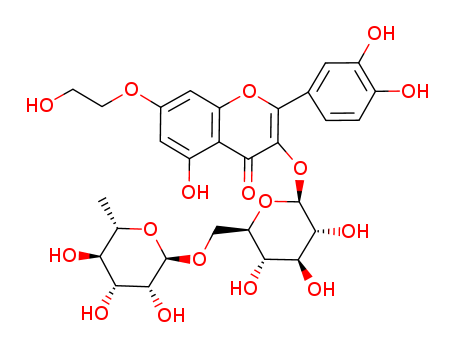4H-1-Benzopyran-4-one,3-[[6-O-(6-deoxy-a-L-mannopyranosyl)-b-D-glucopyranosyl]oxy]-2-(3,4-dihydroxyphenyl)-5-hydroxy-7-(2-hydroxyethoxy)-