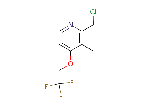 Molecular Structure of 128430-66-0 (2-CHLOROMETHYL-3-METHYL-4-(2,2,2-TRIFLUOROETHOXY)PYRIDINE)