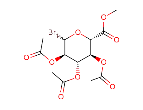 Molecular Structure of 57820-69-6 (D-Glucopyranuronic acid, 1-bromo-1-deoxy-, methyl ester, triacetate)
