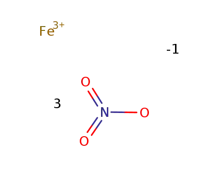 Molecular Structure of 7782-61-8 (Ferric nitrate nonahydrate)