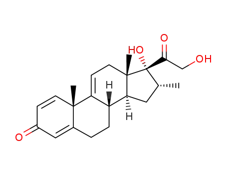 Molecular Structure of 13209-41-1 (17,21-dihydroxy-16alpha-methylpregna-1,4,9(11)-triene-3,20-dione)