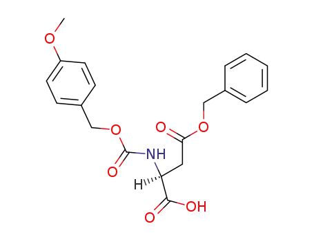 Molecular Structure of 4427-49-0 (L-Aspartic acid, N-[[(4-methoxyphenyl)methoxy]carbonyl]-,
4-(phenylmethyl) ester)