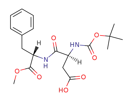 Molecular Structure of 40944-73-8 (L-Phenylalanine, N-[N-[(1,1-dimethylethoxy)carbonyl]-L-a-aspartyl]-,
methyl ester)