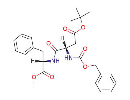 Molecular Structure of 27446-39-5 (L-Phenylalanine, N-[N-[(phenylmethoxy)carbonyl]-L-a-aspartyl]-,
4-(1,1-dimethylethyl) 1-methyl ester)