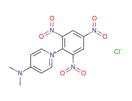 Molecular Structure of 111055-14-2 (Pyridinium, 4-(dimethylamino)-1-(2,4,6-trinitrophenyl)-, chloride)