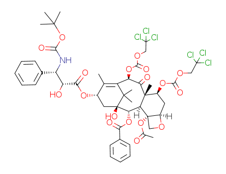 114915-14-9,Docetaxel intermediate,Benzenepropanoicacid, b-[[(1,1-dimethylethoxy)carbonyl]amino]-a-hydroxy-,12b-(acetyloxy)-12-(benzoyloxy)-2a,3,4,4a,5,6,9,10,11,12,12a,12b-dodecahydro-11-hydroxy-4a,8,13,13-tetramethyl-5-oxo-4,6-bis[[(2,2,2-trichloroethoxy)carbonyl]oxy]-7,11-methano-1H-cyclodeca[3,4]benz[1,2-b]oxet-9-ylester, [2aR-[2aa,4b,4ab,6b,9a(aR*,bS*),11a,12a,12aa,12ba]]- (9CI);(2α,5β,7β,10β,13α)-4-Acetoxy-13-({(2R,3S)-3-[(tert-butoxycarbonyl)amino]-2-hydroxy-3-phenylpropanoyl}oxy)-1-hydroxy-9-oxo-7,10-bis{[(2,2,2-trichloroethoxy)carbonyl]oxy}-5,20-epoxytax-11-en-2-yl benzoate;benzenepropanoic acid, β-[[(1,1-dimethylethoxy)carbonyl]amino]-α-hydroxy-, (2aR,4S,4aS,6R,9S,11S,12S,12aR,12bS)-12b-(acetyloxy)-12-(benzoyloxy)-2a,3,4,4a,5,6,9,10,11,12,12a,12b-dodecahydro-11-hydroxy-4a,8,13,13-tetramethyl-5-oxo-4,6-bis[[(2,2,2-trichloroethoxy)carbonyl]oxy]-7,11-methano-1H-cyclodeca[3,4]benz[1,2-b]oxet-9-yl ester, (αR,βS)-;