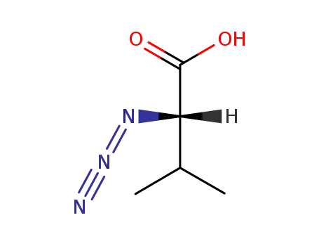 Molecular Structure of 40224-47-3 (Butanoic acid, 2-azido-3-methyl-, (2S)-)