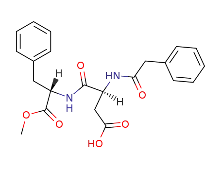 Molecular Structure of 101623-22-7 (L-Phenylalanine, N-[N-(phenylacetyl)-L-a-aspartyl]-, 1-methyl ester)