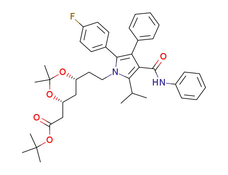 tert-butyl (4R,6R)-6-{2-[2-(4-fluorophenyl)-5-isopropyl-3-phenyl-4-(phenylcarbamoyl)pyrrol-1-yl]ethyl}-2,2-dimethyl-1,3-dioxane-4-acetate