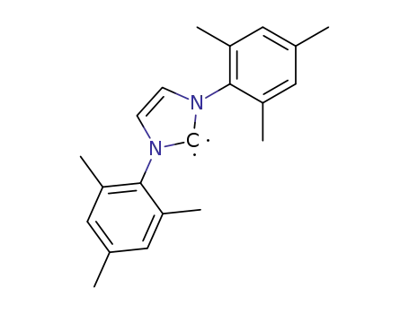 Molecular Structure of 141556-42-5 (1,3-BIS(2,4,6-TRIMETHYLPHENYL)IMIDAZOL-2-YLIDENE)