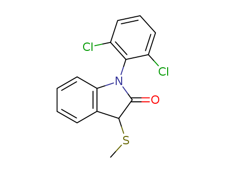 2H-Indol-2-one, 1-(2,6-dichlorophenyl)-1,3-dihydro-3-(methylthio)-