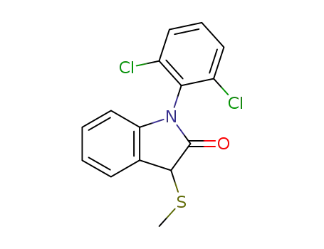 2H-Indol-2-one, 1-(2,6-dichlorophenyl)-1,3-dihydro-3-(methylthio)-