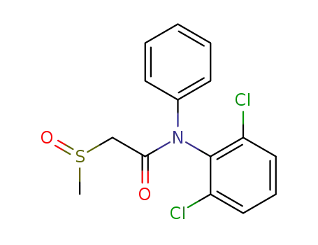 Molecular Structure of 83281-96-3 (Acetamide, N-(2,6-dichlorophenyl)-2-(methylsulfinyl)-N-phenyl-)