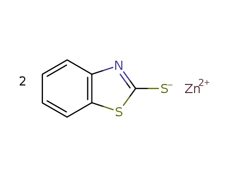Molecular Structure of 155-04-4 (Zinc 2-mercaptobenzothiazole)