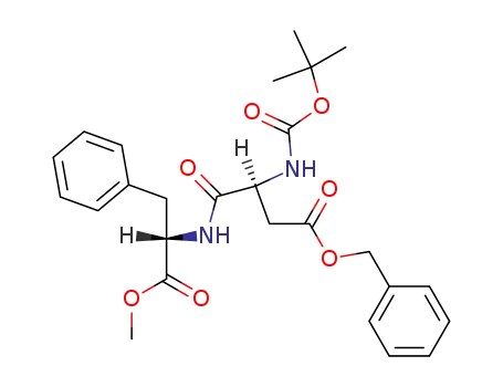 Molecular Structure of 104413-52-7 (L-Phenylalanine, N-[N-[(1,1-dimethylethoxy)carbonyl]-L-a-aspartyl]-,
1-methyl 4-(phenylmethyl) ester)
