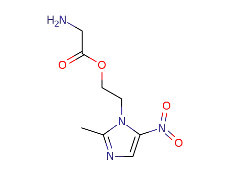 Molecular Structure of 89218-56-4 (Glycine, 2-(2-methyl-5-nitro-1H-imidazol-1-yl)ethyl ester)
