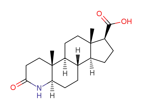 Molecular Structure of 103335-55-3 (3-Oxo-4-aza-5-alpha-androstane-17-beta-carboxylic acid)