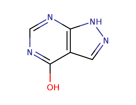 315-30-0,Allopurinol,4H-Pyrazolo(3,4-d)pyrimidin-4-one;Hexanuret;Apulonga;1H-Pyrazolo(3,4-d)pyrimidin-4-ol;Zyloric;4-Hydroxy-1H-pyrazolo[3,4-d]pyrimidine;Lopurin;Monarch;Takanarumin;Dabrosin;Uricemil;Suspendol;2,4,8,9-tetrazabicyclo[4.3.0]nona-1,3,6-trien-5-one;BW 56-158;Urbol;1,5-Dihydro-4H-pyrazolo(3,4-d)pyrimidine-4-one;Alositol;Allozym;Foligan;Milurit;Apurin;Alopurinol [INN-Spanish];Allopurinolum [INN-Latin];Allopurinol (JP14/USP);1, 5-Dihydro-4H-pyrazolo[3,4-d]pyrimidin-4-one;4-Hydroxypyrazolyl(3,4-d)pyrimidine;Dura Al;Zyloprim (TN);Urtias 100;Ailural;4H-Pyrazolo[3, 4-d]pyrimidin-4-one, 1,5-dihydro-;Urolit;4-Hydroxypyrazolyl[3, 4-d]pyrimidine;4H-Pyrazolo[3,4-d]pyrimidin-4-one,1,5- dihydro-;Epuric;1H-Pyrazolo[3, 4-d]pyrimidin-4-ol;Gotax;4-Hydroxypyrazolo[3,4-d]pyrimidine;Anoprolin;4-Hydroxy-1H-pyrazolo(3,4-d)pyrimidine;Aluline;Cellidrin;HPP;4-Hydroxypyrazolol(3,4-d)pyrimidine;Allo-Puren;4-Hydroxypyrazolopyrimidine;Nektrohan;Geapur;
