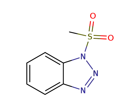 Molecular Structure of 37073-15-7 (1-(METHYLSULFONYL)-1H-BENZOTRIAZOLE  95)