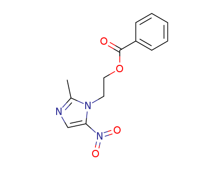 13182-89-3,Benzoylmetronildazole,1H-Imidazole-1-ethanol,2-methyl-5-nitro-, benzoate (ester) (9CI);Klion suspension;Metronidazolebenzoate;Imidazole-1-ethanol,2-methyl-5-nitro-, benzoate (6CI);Imidazole-1-ethanol, 2-methyl-5-nitro-,benzoate (ester) (8CI);