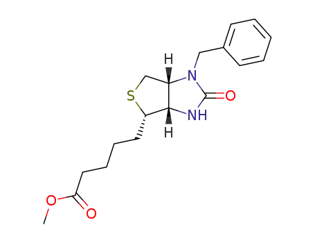 <3aS-(3aα,4β,6aα)>-Hexahydro-2-oxo-1-(phenylmethyl)-1H-thieno<3,4-d>imidazole-4-pentanoic acid methyl ester