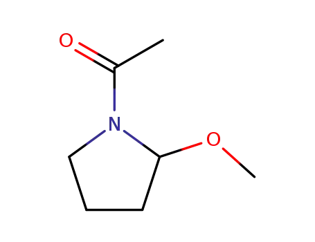 Molecular Structure of 63050-21-5 (Pyrrolidine, 1-acetyl-2-methoxy-)