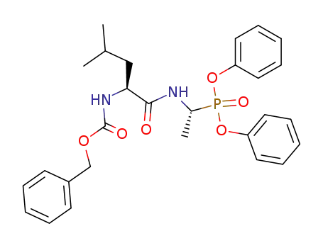 Diphenyl-N-(benzyloxycarbonyl)-L-leucyl-(2-decarboxy-L-alanin-2-yl)phosphonat