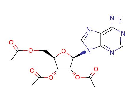 Molecular Structure of 7387-57-7 (2',3',5'-Tri-O-acetyl-D-adenosine)