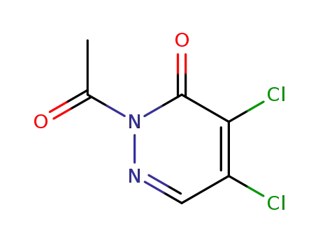 Molecular Structure of 155164-63-9 (2-acetyl-4,5-dichloro-3(2H)-Pyridazinone)