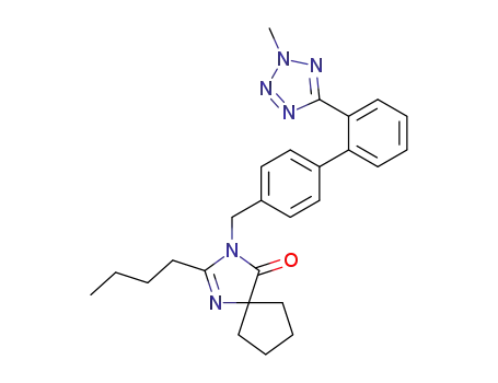 2-n-butyl-3-<<2'-(2-methyltetrazol-5-yl)biphenyl-4-yl>methyl>-1,3-diazaspiro<4.4>non-1-en-4-one