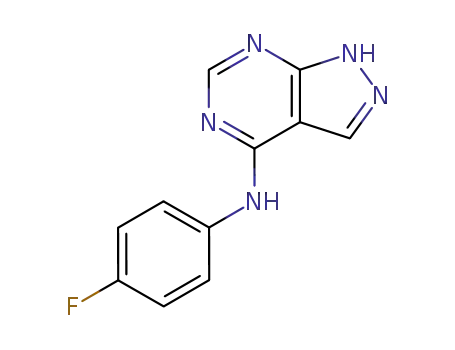 (4-Fluoro-phenyl)-(1H-pyrazolo[3,4-d]pyrimidin-4-yl)-amine