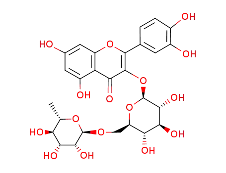 Molecular Structure of 153-18-4 (Rutin)