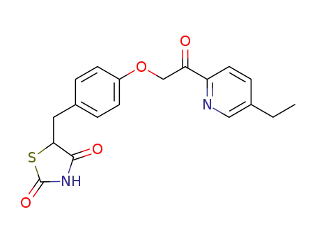 rac-5-({p-[2-(5-ethylpyridin-2-yl)-2-oxoethoxy]phenyl}methyl)-1,3-thiazolidine-2,4-dione