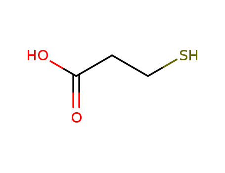 107-96-0,3-Mercaptopropionic acid,Propionicacid, 3-mercapto- (8CI);Propionic acid, b-mercapto- (4CI);2-Mercaptoethanecarboxylic acid;3-Mercaptopropanoic acid;3-Thiopropanoic acid;3-Thiopropionic acid;BMPA (thiol);NSC 437;NSC 45157;Thiohydracrylic acid;b-Mercaptopropanoicacid;b-Mercaptopropionic acid;b-Thiopropionic acid;3-Mercaptopropionic acid;