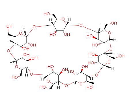 7585-39-9,Beta-cyclodextrin,Schardinger b-dextrin;Stereoisomer of5,10,15,20,25,30,35-heptakis(hydroxymethyl)-2,4,7,9,12,14,17,19,22,24,27,29,32,34-tetradecaoxaoctacyclo[31.2.2.23,6.28,11.213,16.218,21.223,26.228,31]nonatetracontane-36,37,38,39,40,41,42,43,44,45,46,47,48,49-tetradecol;beta-Cycloheptaamylose;β-Cyclodextrin;beta cyclodextrin;Cycloheptaamylose(7CI);BW 7;BW 7(polysaccharide);Betadex;Cavatex W 7MCT;Celdex B100H;Celdex B 100z;Cibatex OC-CLD;Cycloheptaglucan;Cycloheptaglucosan;Dextrin, b-cyclo;Dexy Pearl 100;Kleptose;NSC 269471;NSC 314334;Rindex B;Ringdex B;RingdexBL;