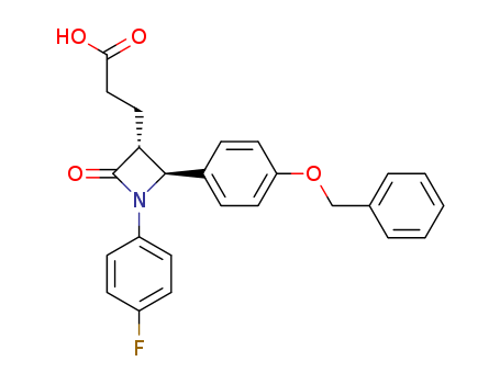 204589-82-2,(3R,4S)-1-(4-Fluorophenyl)-2-oxo-4-[4-(benzyloxy)phenyl]-3-azetidinepropanoic acid,(3R,4S)-1-(4-Fluorophenyl)-2-oxo-4-[4-(benzyloxy)phenyl]-3-azetidine