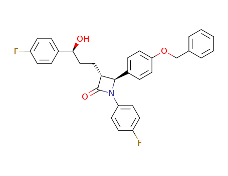 163222-32-0,2-AZETIDINONE, 1-(4-FLUOROPHENYL)-3-[(3S)-3-(4-FLUOROPHENYL)-3-HYDROXYPROPYL]-4-[4-(PHENYLMETHOXY)PHENYL]-, (3R,4S)-,2-Azetidinone,1-(4-fluorophenyl)-3-[3-(4-fluorophenyl)-3-hydroxypropyl]-4-[4-(phenylmethoxy)phenyl]-,[3R-[3a(S*),4b]]-;(3R,4S)-4-[(4-Benzyloxy)phenyl]-1-(4-fluorophenyl)-3-[(3S)-3-(4-fluorophenyl)-3-hydroxypropyl]-2-azetidinone;1-(4-Fluorophenyl)-3(R)-[3-(4-fluorophenyl)-3(S)-hydroxypropyl]-4(S)-(4-benzyloxyphenyl)azetidin-2-one;