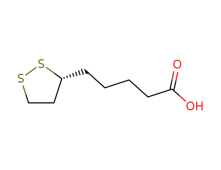 Molecular Structure of 1200-22-2 ((R)-(+)-1,2-Dithiolane-3-pentanoic acid)