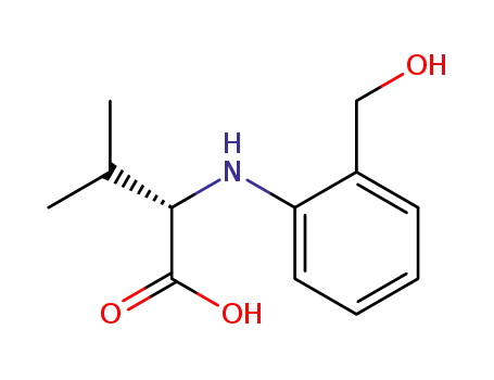 Molecular Structure of 219645-03-1 (L-Valine, N-[2-(hydroxymethyl)phenyl]-)