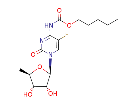 Molecular Structure of 154361-50-9 (Cytidine, 5'-deoxy-5-fluoro-N-[(pentyloxy)carbonyl]-)