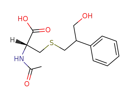 Molecular Structure of 188907-25-7 (L-Cysteine, N-acetyl-S-(3-hydroxy-2-phenylpropyl)-)