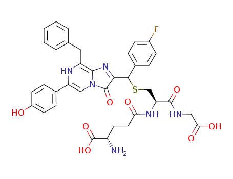 (S)-2-Amino-4-[(R)-2-[[8-benzyl-6-(4-hydroxy-phenyl)-3-oxo-3,7-dihydro-imidazo[1,2-a]pyrazin-2-yl]-(4-fluoro-phenyl)-methylsulfanyl]-1-(carboxymethyl-carbamoyl)-ethylcarbamoyl]-butyric acid