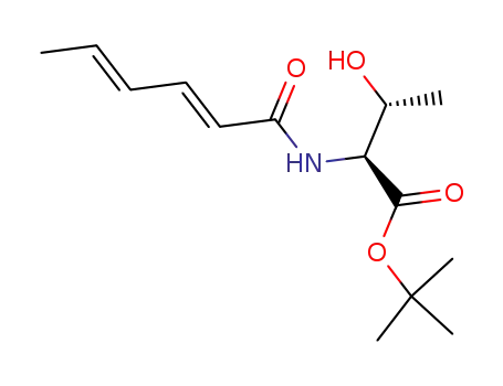 (2S,3R)-2-((2E,4E)-Hexa-2,4-dienoylamino)-3-hydroxy-butyric acid tert-butyl ester