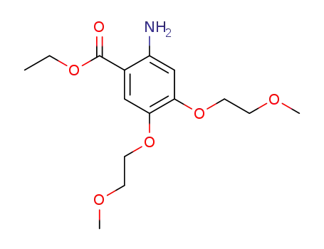 Molecular Structure of 179688-27-8 (Ethyl 4,5-bis(2-methoxyethoxy)-2-aminobenzoate)