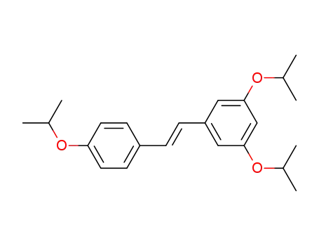 Molecular Structure of 587870-67-5 (Benzene,
1,3-bis(1-methylethoxy)-5-[(1E)-2-[4-(1-methylethoxy)phenyl]ethenyl]-)
