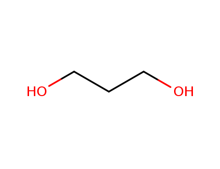 504-63-2,1,3-Propanediol,1,3-Dihydroxypropane;1,3-Propylene glycol;1,3-Propylenediol;2-Deoxyglycerol;Bio-PDO;NSC 65426;PG;Trimethylene glycol;Zemea;b-Propylene glycol;w-Propanediol;