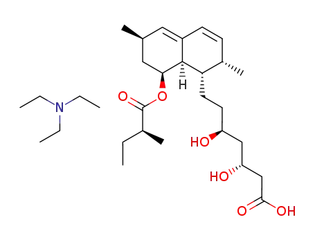 (3R,5S)-7-[(1S,2S,6R,8S,8aR)-2,6-Dimethyl-8-((S)-2-methyl-butyryloxy)-1,2,6,7,8,8a-hexahydro-naphthalen-1-yl]-3,5-dihydroxy-heptanoic acid; compound with triethyl-amine