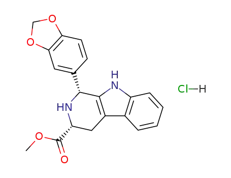 (1R,3R)-1-benzo[1,3]dioxol-5-yl-2,3,4,9-tetrahydro-1H-β-carboline-3-carboxylic acid methyl ester hydrochloride